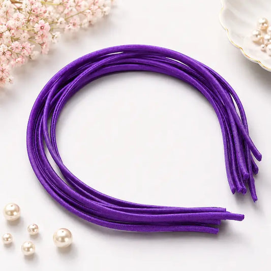 Satin-Wrapped Headband – Purple