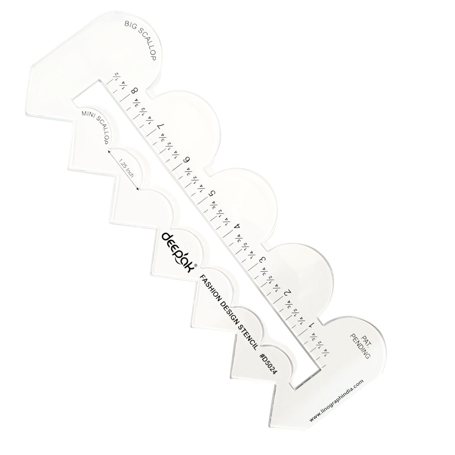 4 in 1 Multi purpose Scallop Scale - Pattern Drafting Tool