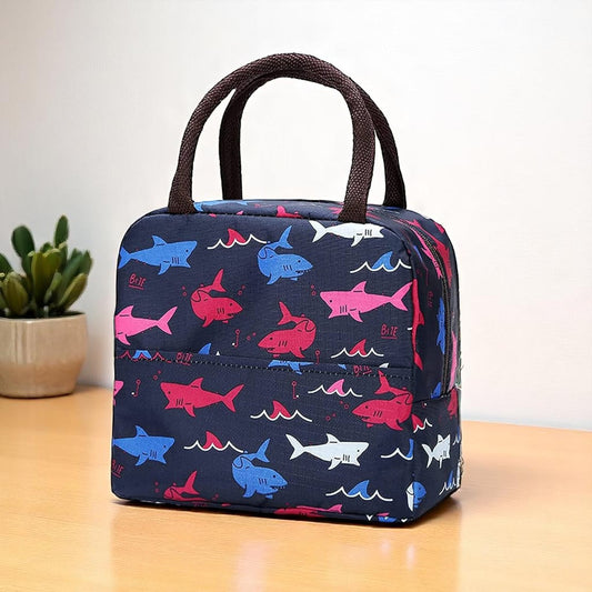 Sharks Printed Insulated Leak-Proof Lunch bag for Kids & Adults