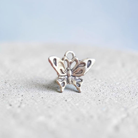 Silver Butterfly Metal Charms