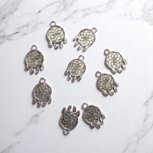 Silver Flower Ring Charm