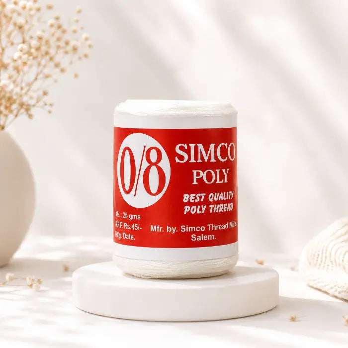 Simco 0/8 White Poly Thread
