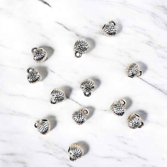 Small Silver Connector Spacer Metal Charm - (Pack of 5 Pcs)