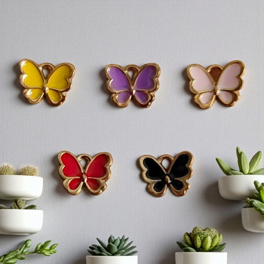 Small butterfly charms for jewelry and craft making