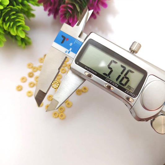 Golden Flower Spacer Beads for Jewelry Making