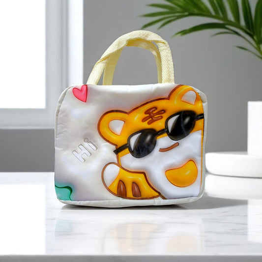 3D Cartoon Tiger Printed Insulated Leak proof Lunch Box Bag for Kids