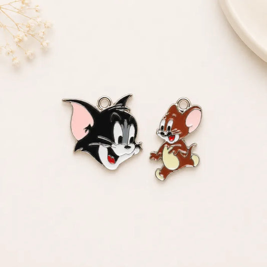 Tom and Jerry Charms - Silver