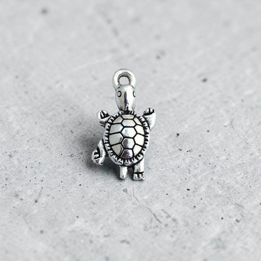 Tortoise Silver Metal Charms