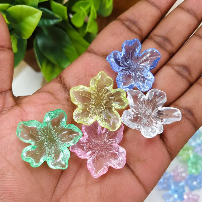 Translucent Big Flower Beads