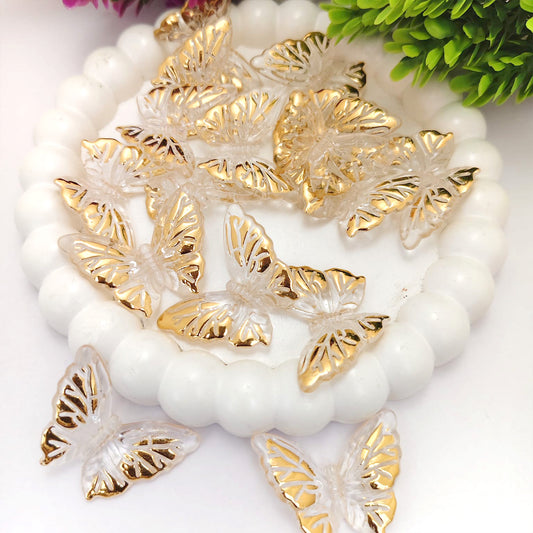 Transparent Butterfly with Golden shade - 10 gram
