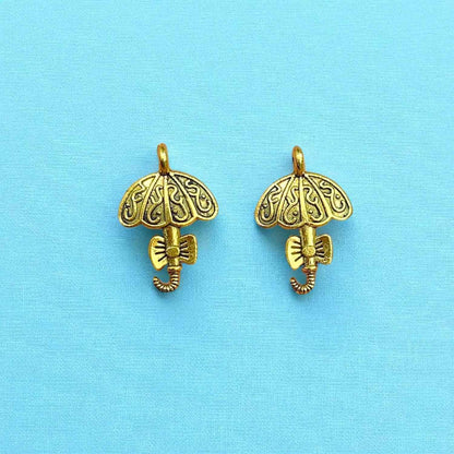 Umbrella Gold Metal Charms