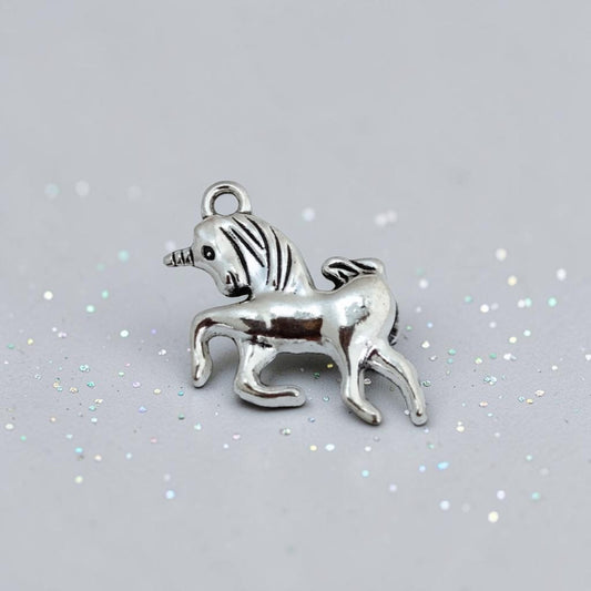 Unicorn Silver Metal Charms