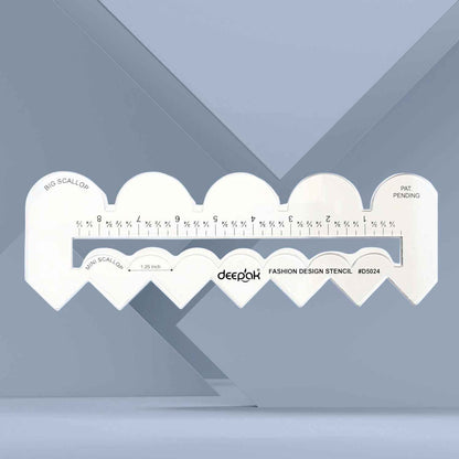 4 in 1 Multi purpose Scallop Scale - Pattern Drafting Tool