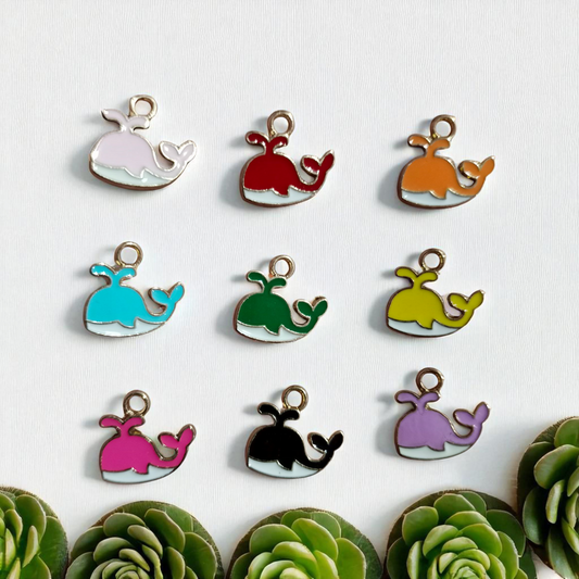 Whale charms for ocean-themed DIY bracelets, necklaces, and crafts – lightweight, affordable, and uniquely designed jewelry making supplies