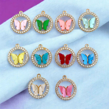 Butterfly Stone Ring Charm