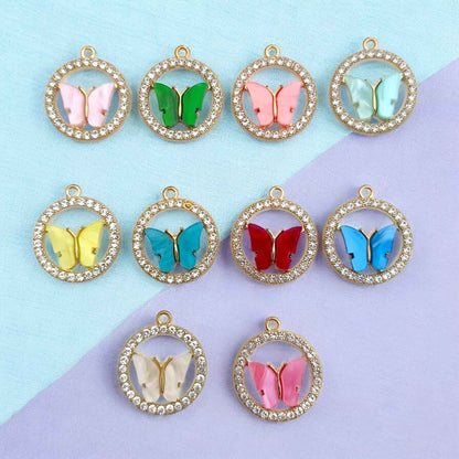 Butterfly Stone Ring Charm
