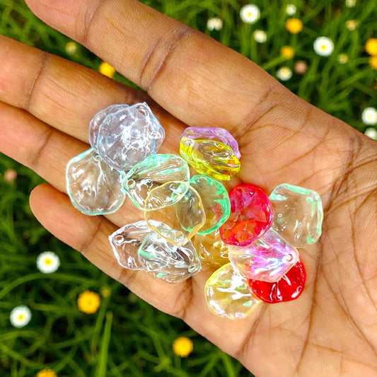 Translucent multicolor acrylic Shell with soft curves and a glossy finish for brooch making 